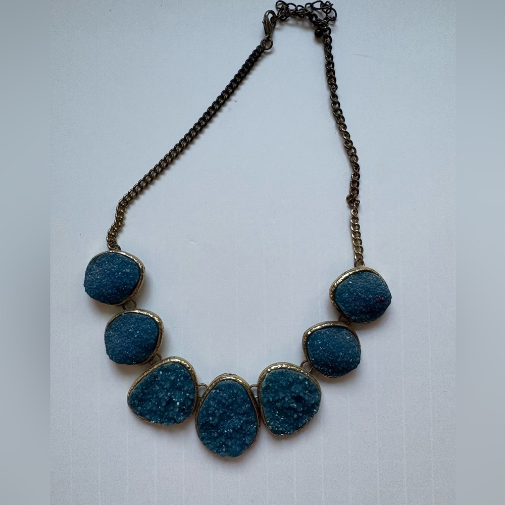 Francesca's Collections Teal Stone Necklace